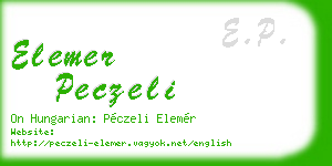 elemer peczeli business card
